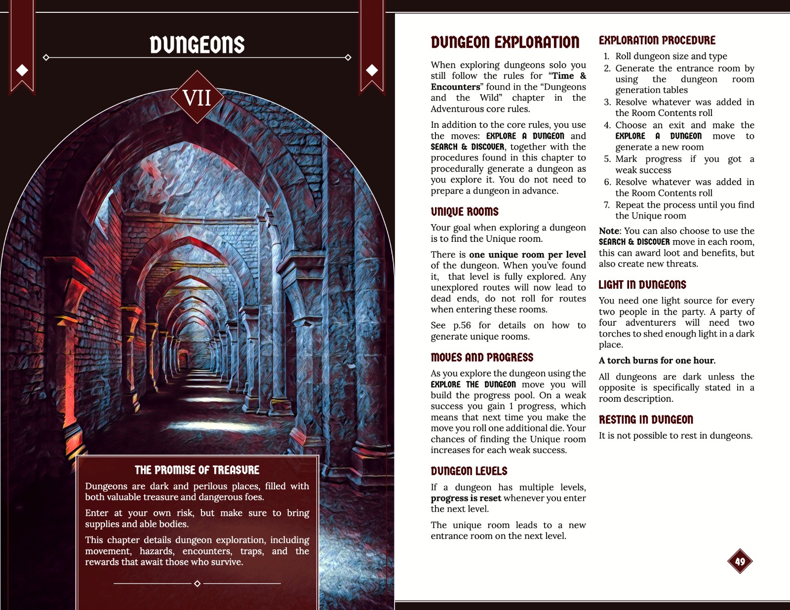 undaunted dungeon procedure solo ttrpg